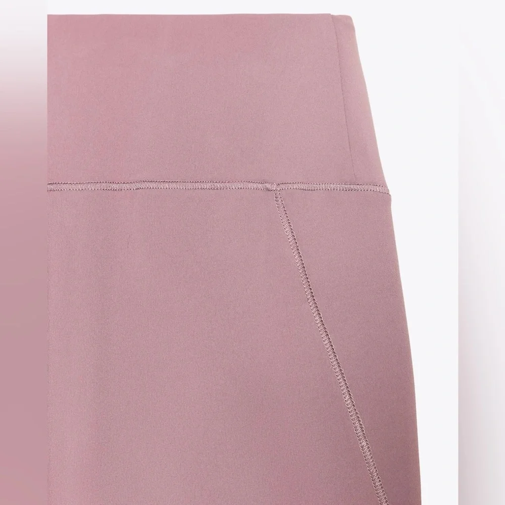 Zara NWT mauve pink seamless flare stretchy legging pants